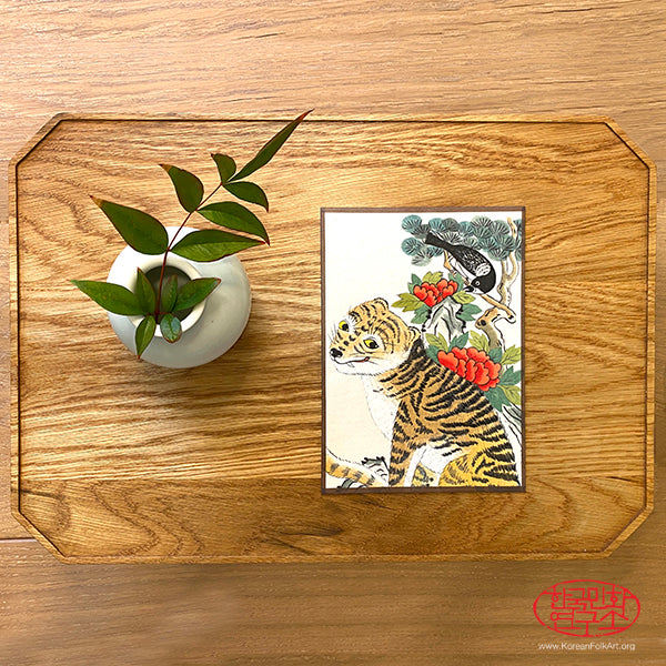 Minhwa Drawing Set: Tiger & Magpie with Peony