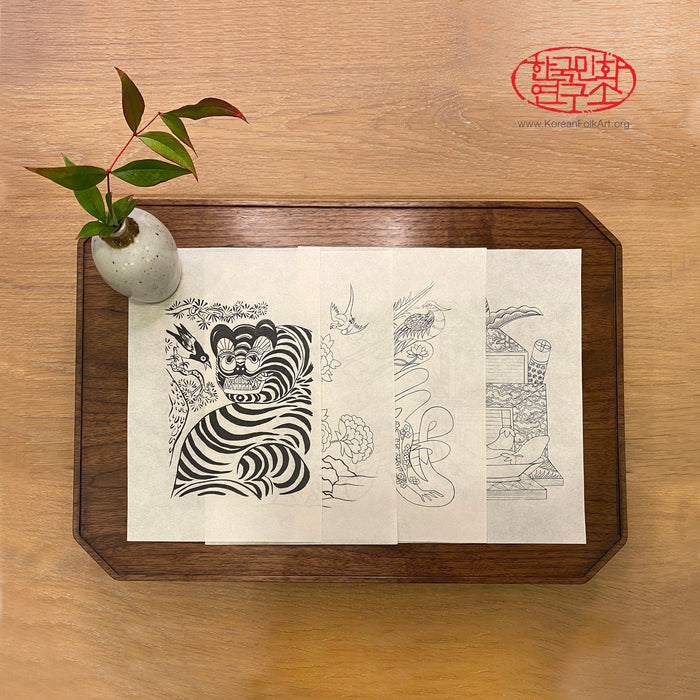 Minhwa Drawing Set - Assorted Drawings (5" x 7")