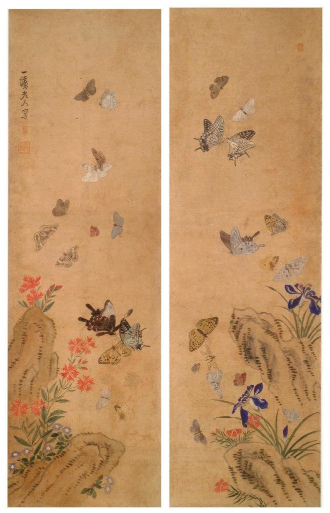 Joseon era Korean folk painting of butterflies by Nam Kye-woo symbolizing love and marriage in Korean tradition