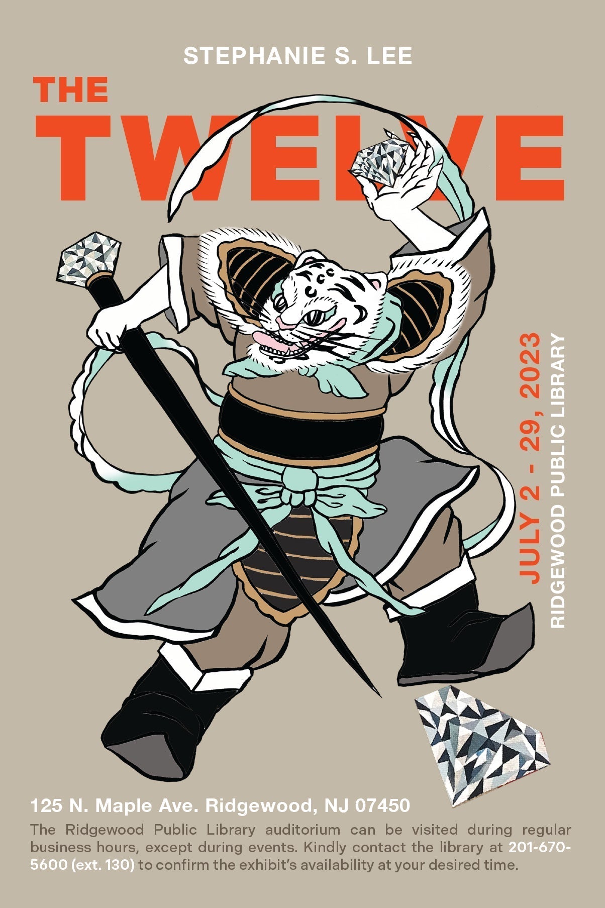 [Jul 2 - Jul 29, 2023] THE TWELVE | STEPHANIE S. LEE’S SOLO EXHIBITION AT THE RIDGEWOOD PUBLIC LIBRARY