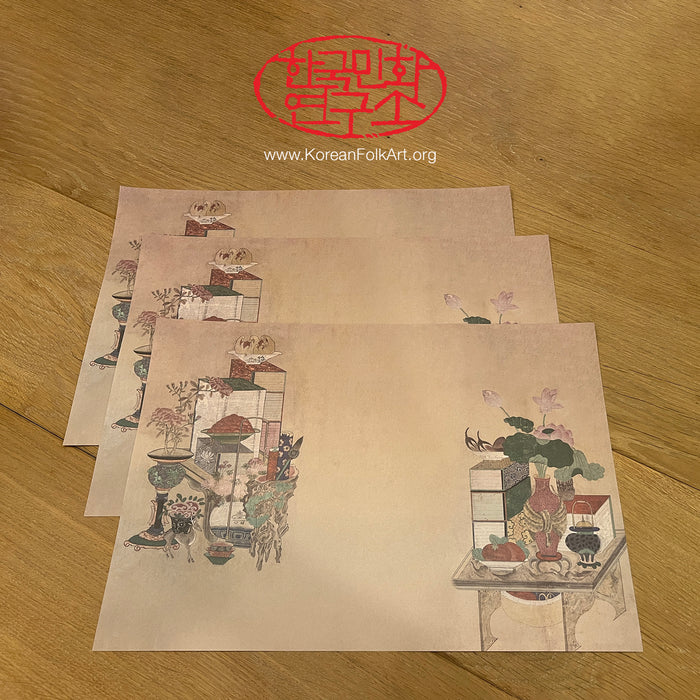 Chaekgeori Minhwa Disposable Paper Placemat