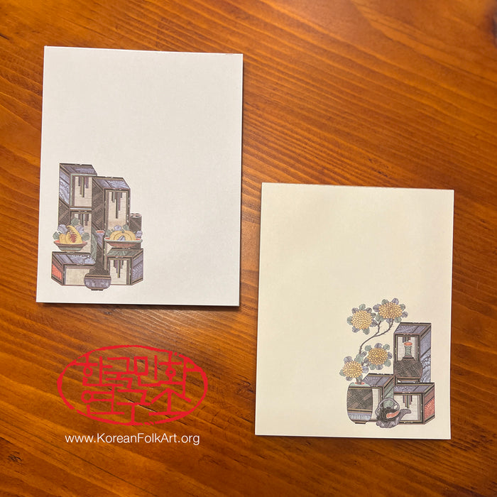 Set Option: Chaekgeori Minhwa Memo Pad Set